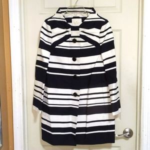 NWT Kate Spade size 4 Cape stripe Etta coat